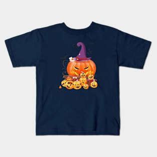 Funny Halloween Pumpkin Kids T-Shirt